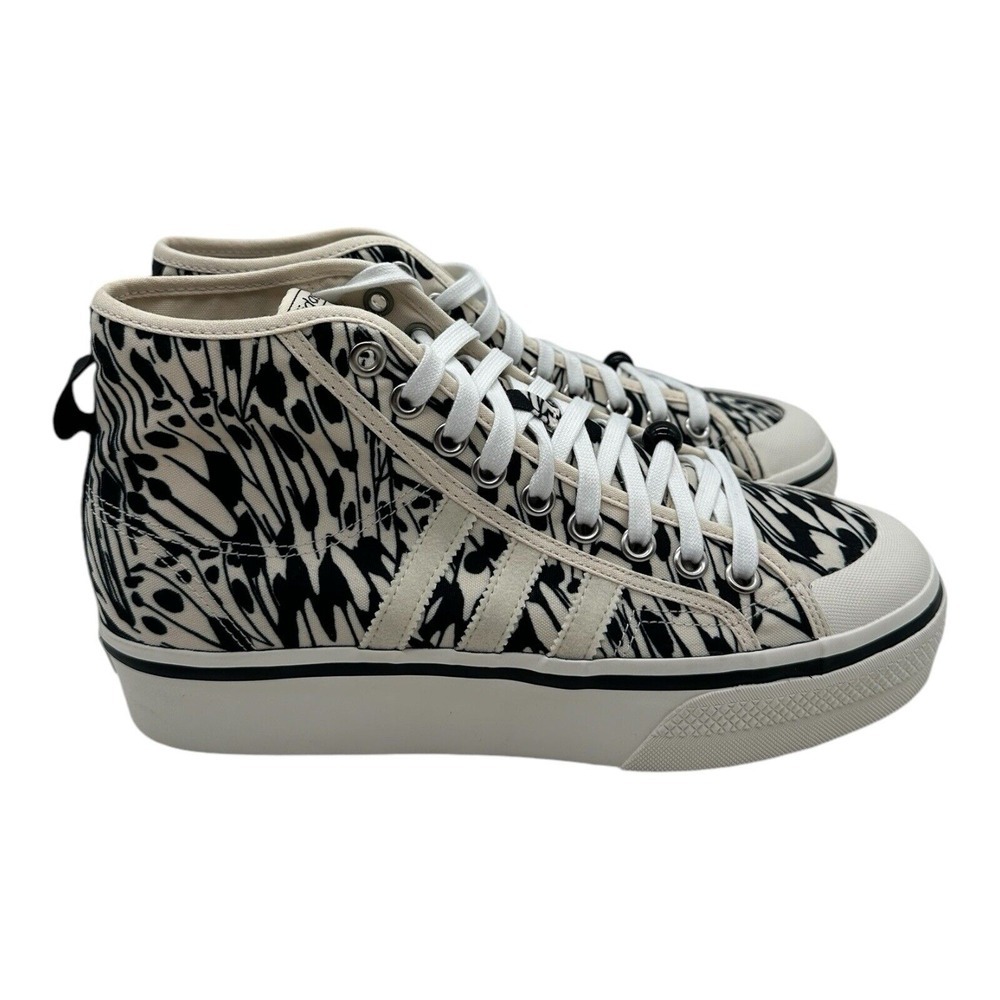 Adidas Nizza‎ Platform Mid Shoes Women's Size 11 White Athletic Sneaker GY9424
